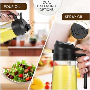 Vamor Oil Dispenser & Mist Spray Bottle, Cooking/Baking Tool & Accessories, Leakproof Seasoning Bottle, Cooking Oil Container 500ml Multicolor(Pack of 1)