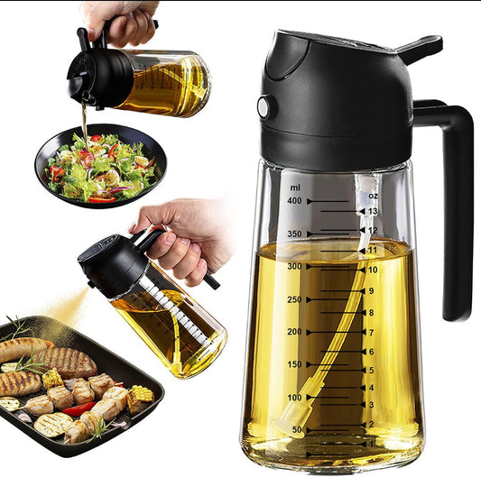 Vamor Oil Dispenser & Mist Spray Bottle, Cooking/Baking Tool & Accessories, Leakproof Seasoning Bottle, Cooking Oil Container 500ml Multicolor(Pack of 1)