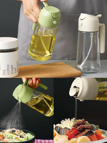 Vamor Oil Dispenser & Mist Spray Bottle, Cooking/Baking Tool & Accessories, Leakproof Seasoning Bottle, Cooking Oil Container 500ml Multicolor(Pack of 1)